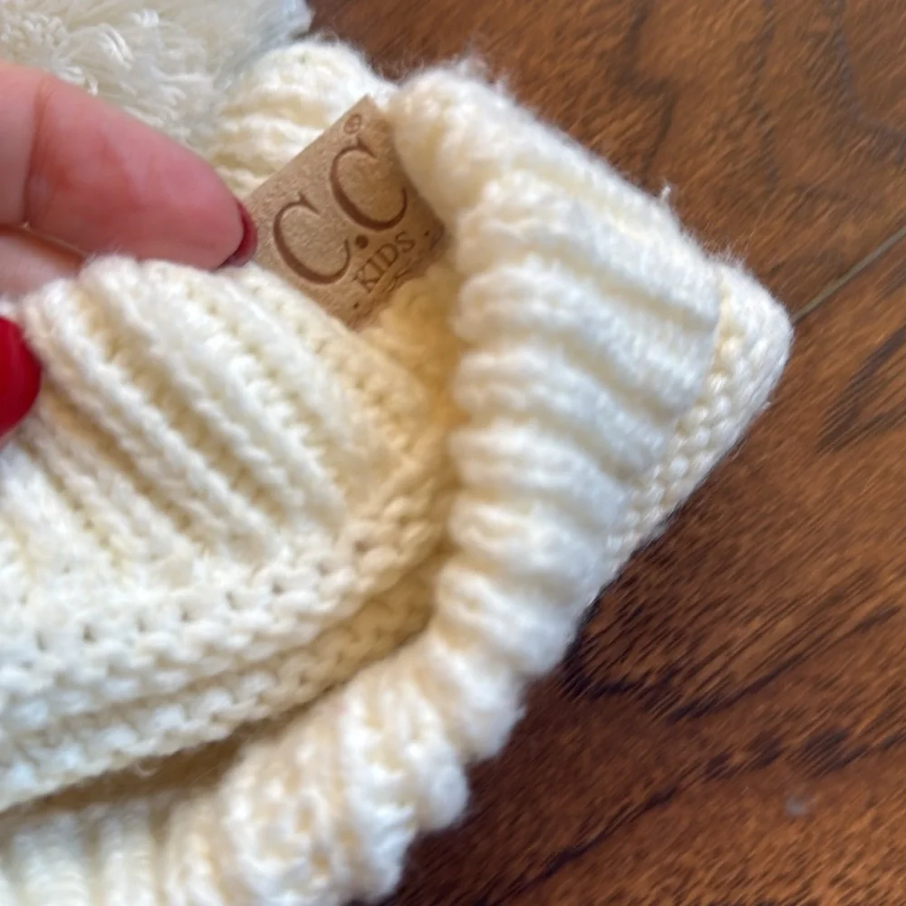 CC kids ivory beanie